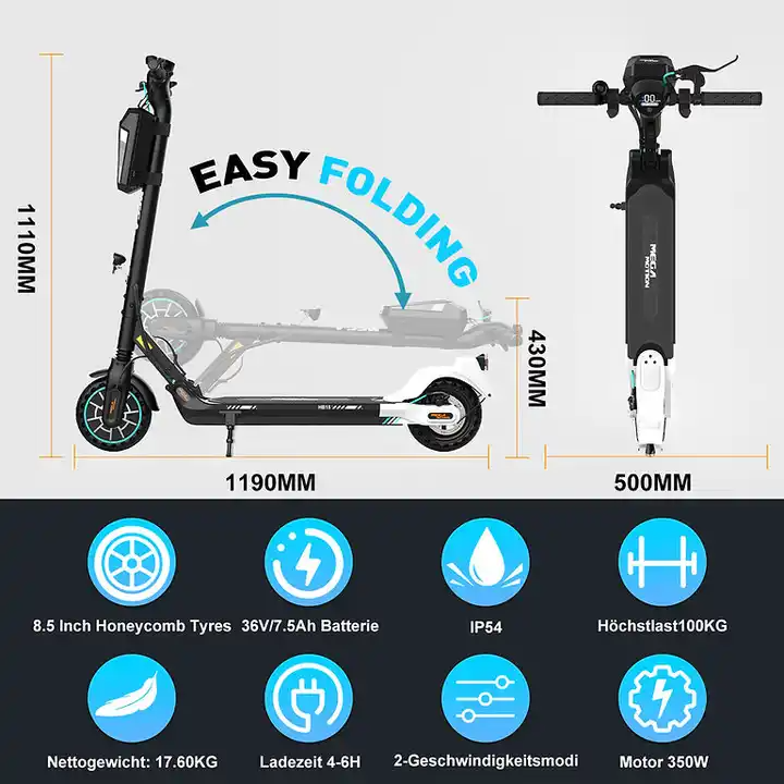 E-Scooter Mega Motion M5-HB15 350 Watt mit ABE