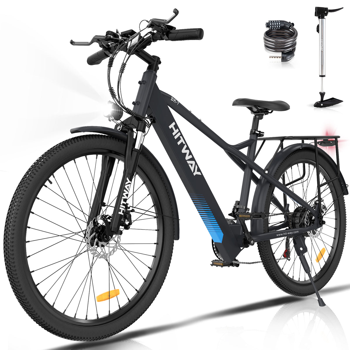 E-Bike HITWAY BK7 26" 250W 21-Gang SHIMANO Mountainbike