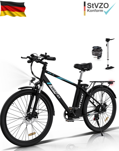 E-Bike HITWAY BK3S 26" 250W 7-Gang SHIMANO Mountainbike