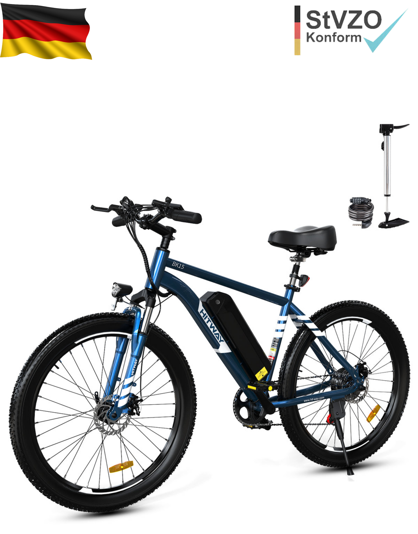 E-Bike HITWAY BK15 26*3,0 Zoll 250W 7-Gang SHIMANO Mountainbike