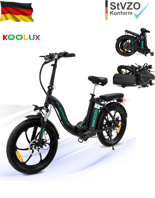 E-Bike KOOLUX BK6S 20" Faltbar 250W 7-Gang SHIMANO Mountainbike